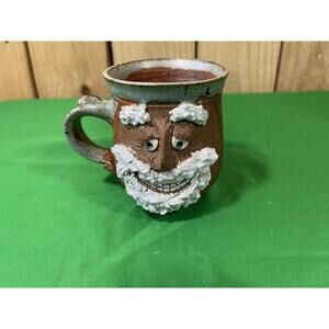 Vintage Ceramic Smiley Face Mug Handmade signed Healy 77  !!!